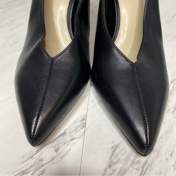 Vince Camuto Setenda Black Leather Pointed Toe Pump 9 1/2 - Picture 11 of 16